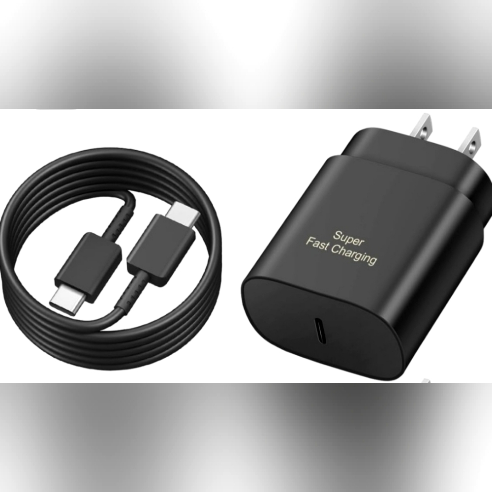 Super Fast Charging Black Charger and Cable